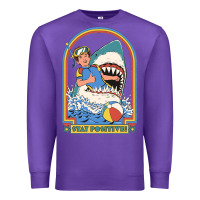 Purple Stay Positive Classic Premium Sweatshirt - FloraArt
