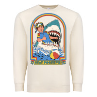 Sandshell Stay Positive Classic Premium Sweatshirt - FloraArt