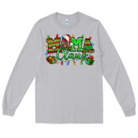 Moon Dust Mama claus christmas lights and gifts mother's day Long Sleeve Tee - HowdyJamesFarm
