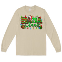 Mushroom Mama claus christmas lights and gifts mother's day Long Sleeve Tee - HowdyJamesFarm