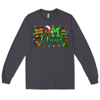 Smoke Mama claus christmas lights and gifts mother's day Long Sleeve Tee - HowdyJamesFarm