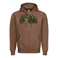 Chestnut Western Papa Deer Hunting Zipper Hoodie - LillyAllenDesigns