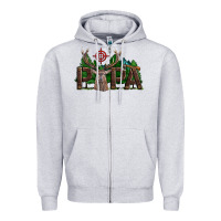 Heather Grey Western Papa Deer Hunting Zipper Hoodie - LillyAllenDesigns