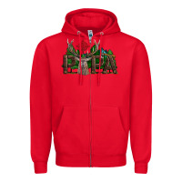 Red Western Papa Deer Hunting Zipper Hoodie - LillyAllenDesigns