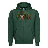 Sports Green Western Papa Deer Hunting Zipper Hoodie - LillyAllenDesigns
