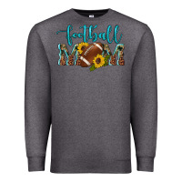 Charcoal Heather western leopard camouflage sunflowers  glitter mom football Premium Sweatshirt - Artiststas