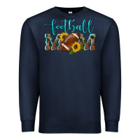 Navy western leopard camouflage sunflowers  glitter mom football Premium Sweatshirt - Artiststas