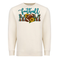 Sandshell western leopard camouflage sunflowers  glitter mom football Premium Sweatshirt - Artiststas