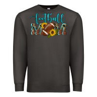 Smoke western leopard camouflage sunflowers  glitter mom football Premium Sweatshirt - Artiststas