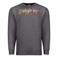 Charcoal Heather Snow White And The Seven Dwarfs Marching In Line Premium Sweatshirt - FloraArt