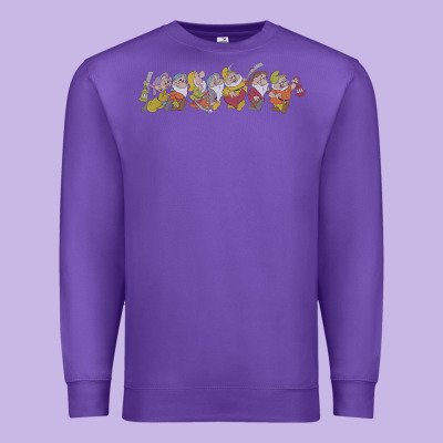 Snow White And The Seven Dwarfs Marching In Line Premium Sweatshirt Designed By Floraart