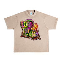 French Oak louisiana map Urban Heavy Tee - CowGirlArtShop