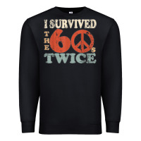 Black I Survived The Sixties 60s Twice Premium Sweatshirt - FloraArt