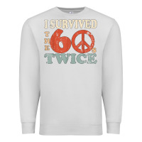 Dove Grey I Survived The Sixties 60s Twice Premium Sweatshirt - FloraArt