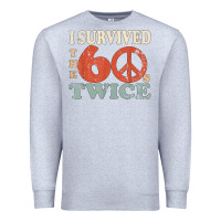 Heather Grey I Survived The Sixties 60s Twice Premium Sweatshirt - FloraArt