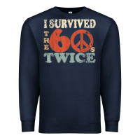 Navy I Survived The Sixties 60s Twice Premium Sweatshirt - FloraArt