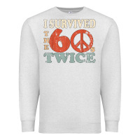 Oatmeal Heather I Survived The Sixties 60s Twice Premium Sweatshirt - FloraArt
