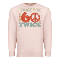 Pale Pink I Survived The Sixties 60s Twice Premium Sweatshirt - FloraArt
