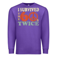 Purple I Survived The Sixties 60s Twice Premium Sweatshirt - FloraArt