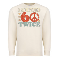 Sandshell I Survived The Sixties 60s Twice Premium Sweatshirt - FloraArt
