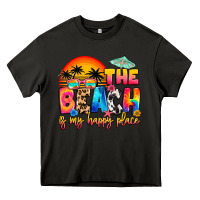 Asphalt the beach is my happy place Heavy Core Tee - Artiststas