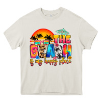 Cream the beach is my happy place Heavy Core Tee - Artiststas