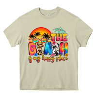 Mossy the beach is my happy place Heavy Core Tee - Artiststas