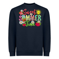 Navy Sweet Summer Time Heavyweight Sweatshirt - CowhideDigitalArt