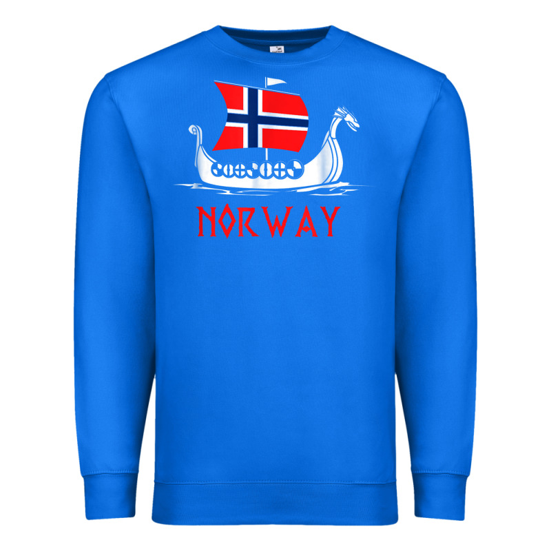Boat Norwegian Flag Norway Viking Ship Norway Premium Sweatshirt by FloraArt | Teevron