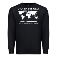 Black Seven Continents Shirt Premium Sweatshirt - FloraArt