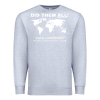 Heather Grey Seven Continents Shirt Premium Sweatshirt - FloraArt