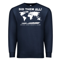 Navy Seven Continents Shirt Premium Sweatshirt - FloraArt