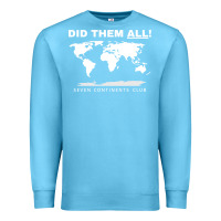 Ocean Blue Seven Continents Shirt Premium Sweatshirt - FloraArt