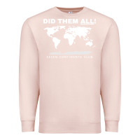 Pale Pink Seven Continents Shirt Premium Sweatshirt - FloraArt