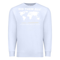 White Seven Continents Shirt Premium Sweatshirt - FloraArt