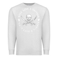 Oatmeal Heather Work like a captain party like a pirate Premium Sweatshirt - FloraArt