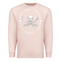 Pale Pink Work like a captain party like a pirate Premium Sweatshirt - FloraArt