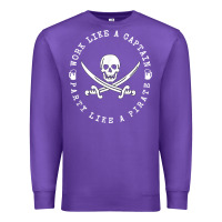 Purple Work like a captain party like a pirate Premium Sweatshirt - FloraArt