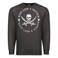 Smoke Work like a captain party like a pirate Premium Sweatshirt - FloraArt