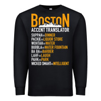 Black wicked smaht boston accent translator bostonians gifts shirt Premium Sweatshirt - FloraArt