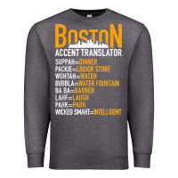 Charcoal Heather wicked smaht boston accent translator bostonians gifts shirt Premium Sweatshirt - FloraArt