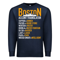 Navy wicked smaht boston accent translator bostonians gifts shirt Premium Sweatshirt - FloraArt