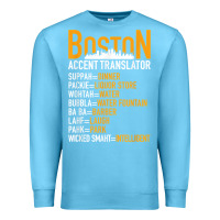 Ocean Blue wicked smaht boston accent translator bostonians gifts shirt Premium Sweatshirt - FloraArt