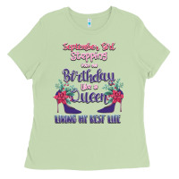 Matcha Womens September Girl Stepping Into My Birthday Ladies Tee - Bettercallsaul