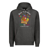 Charcoal Heather logo for rosys saon mexicano Premium Hoodie - CowhideDigitalArt