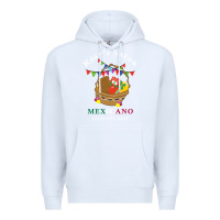 White logo for rosys saon mexicano Premium Hoodie - CowhideDigitalArt
