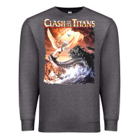 Charcoal Heather Clash of the Titans (Transparent) Premium Sweatshirt - ArtMosaic