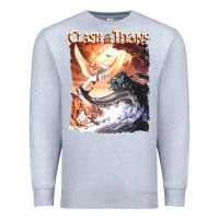 Heather Grey Clash of the Titans (Transparent) Premium Sweatshirt - ArtMosaic