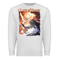 Oatmeal Heather Clash of the Titans (Transparent) Premium Sweatshirt - ArtMosaic