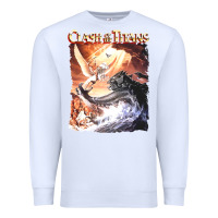 White Clash of the Titans (Transparent) Premium Sweatshirt - ArtMosaic